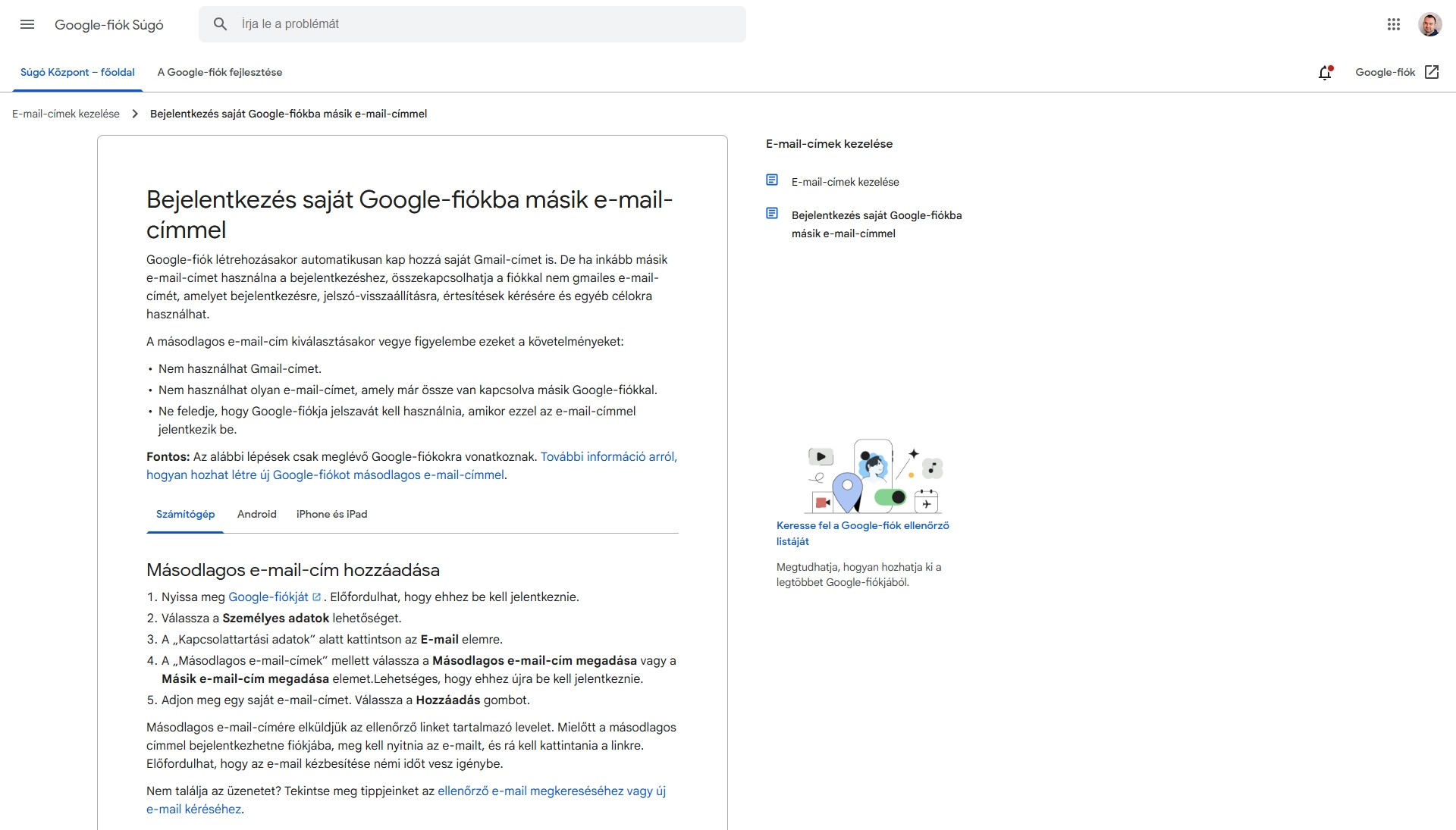 Gmail.com bejelentkezés másik fiókba